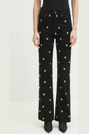 Fiorucci Jeansy Metal Bubble Stud Flared damskie high waist U02SPDJE083DN06DN04