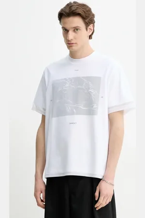 HELIOT EMIL T-shirt męski kolor z nadrukiem SS25_M_09_138_WHT02