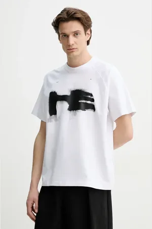 HELIOT EMIL T-shirt męski kolor z nadrukiem SS25_M_09_083_WHT02_CO