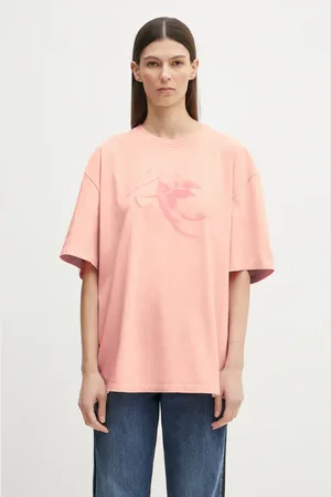 Fiorucci T-shirt bawełniany Print Boxy Fit damski kolor U02SPTSH103CJ01PN02