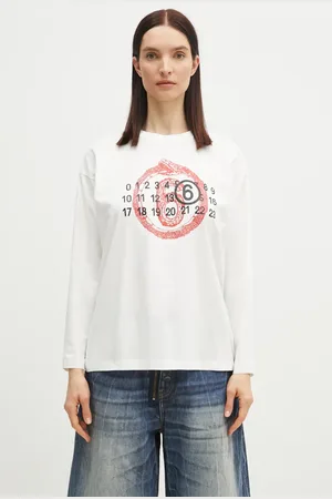 Maison Margiela Longsleeve bawełniany damskie kolor S62GD0197