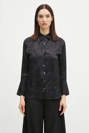 Kenzo Koszula jedwabna damska kolor regular z kołnierzykiem klasycznym FF52CH2549JR.99