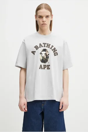 A Bathing Ape T-shirt bawełniany Map Camo College męski kolor z nadrukiem 1L30110323