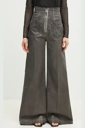Rick Owens Spodnie Dirt Cooper damskie kolor szerokie high waist DS01E3303.SCF