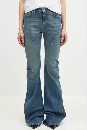 Rick Owens Jeansy Bias Bootcut damskie high waist DS01E3302.SDWB