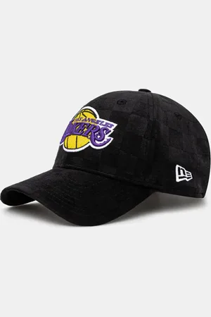 New Era Czapka z daszkiem welurowa Tonal Check 940 Lakers kolor z aplikacją 60595440