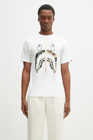 A Bathing Ape T-shirt bawełniany 1St Camo Separate Shark męski kolor z nadrukiem 1L30110018