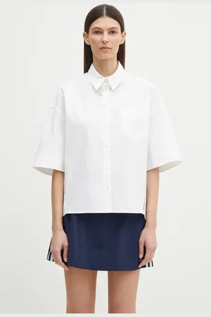 Kenzo Koszula bawełniana damska kolor relaxed z kołnierzykiem klasycznym FF52CH2589LB.01