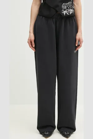 MARTINE ROSE Spodnie dresowe bawełniane Wide Leg damskie kolor z nadrukiem 606JS02002C