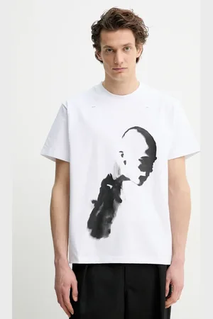 HELIOT EMIL T-shirt męski kolor z nadrukiem SS25_M_09_041_WHT02_CO