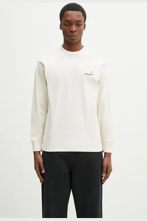 Carhartt Longsleeve bawełniany L/S American Script T-Shirt kolor gładki I029955.05XX
