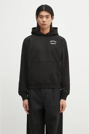 Kenzo Bluza bawełniana męska kolor z kapturem gładka FF55SW2724MC.99J