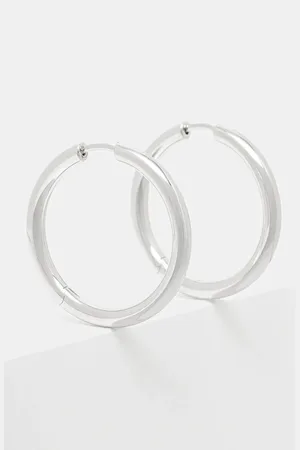 TOM WOOD Kolczyki srebrne Classic Hoops Large 100189