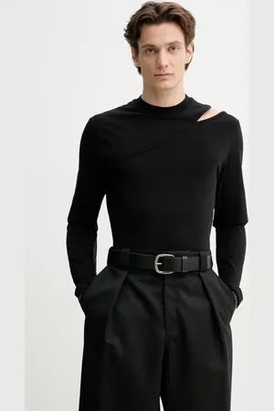 HELIOT EMIL Longsleeve kolor gładki SS25_M_09_135_BLK01