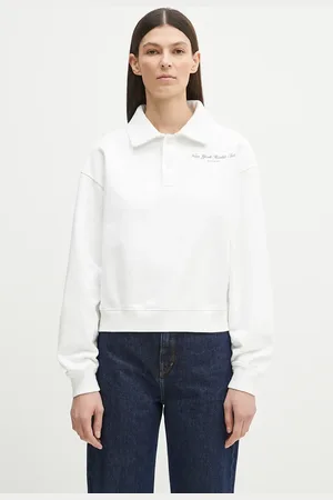 Sporty & Rich Bluza bawełniana NY Health Club damska kolor z nadrukiem ST072514043WH01