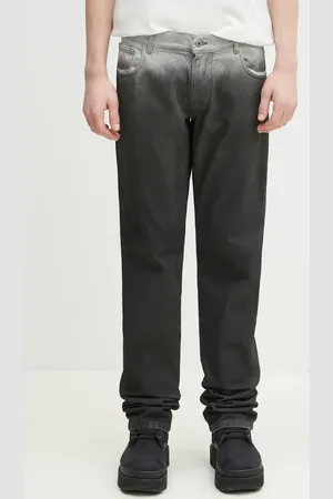 MARCELO BURLON Jeansy Gradient Dnm Low Waist Pants Black White męskie CMYA03AS25DEN0011001