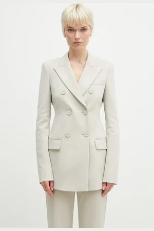 Sportmax Marynarka Frizzo kolor dwurzędowa gładka 2512911011600