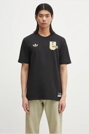 adidas T-shirt bawełniany Manchester United VRCT T-shirt męski kolor z nadrukiem JL6115