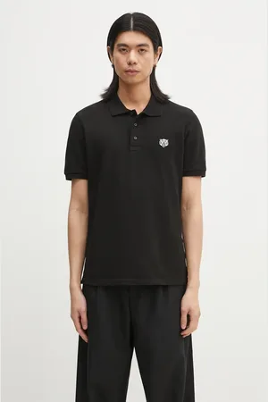 Kenzo Polo bawełniane Happy Tiger męski kolor gładki FF55PO5434PU.99J