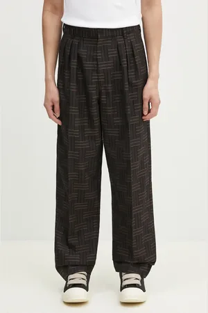 Kenzo Spodnie wełniane męskie kolor proste FF55PA2149JT.90