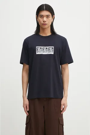 Norse projects T-shirt bawełniany Holger Post Stamp Print T-Shirt męski kolor z nadrukiem N01.0686.7004