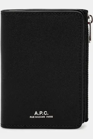 A.P.C. Portfel skórzany Porte-Cartes Stefan Zip męski kolor PXAWV.H63634