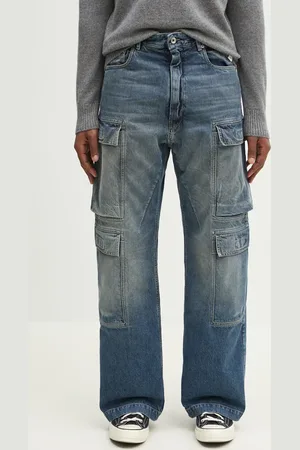 Rick Owens Bell jeansy Double Cargo męskie DU01E3361.DWB