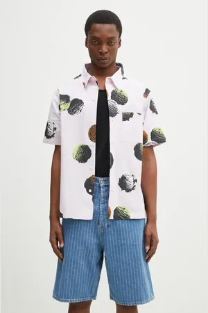 ICECREAM Koszula bawełniana Scoop Ss Shirt męska kolor relaxed z kołnierzykiem klasycznym IC25116