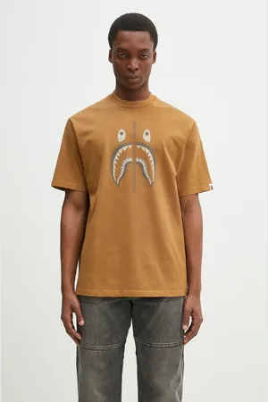 A Bathing Ape T-shirt bawełniany Garment Dye Shark Relaxed Fit męski kolor z nadrukiem 1K80109316