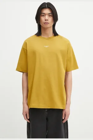 Drôle de Monsieur T-shirt bawełniany Le T-Shirt Slogan Classique męski kolor gładki G-TS202-CO002-MS