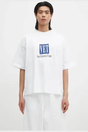 Vetements T-shirt bawełniany Vet Cropped Cropped Boxy męski kolor z nadrukiem UA66TR685W