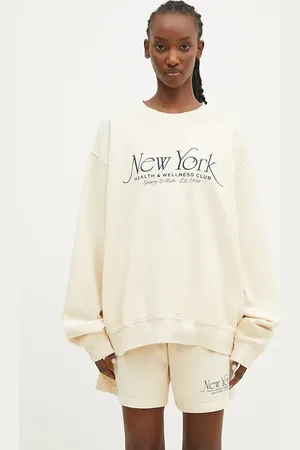 Sporty & Rich Bluza bawełniana NY 94 damska kolor z nadrukiem WS067S409NC