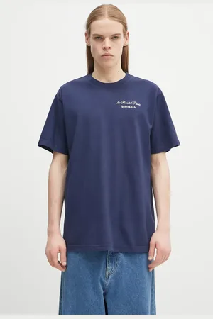 Sporty & Rich T-shirt bawełniany Faubourg kolor z nadrukiem TO043517619BL32