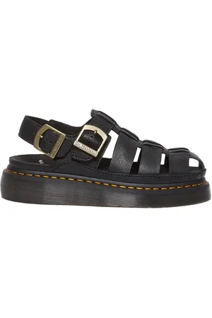 Dr. Martens Sandały skórzane Wrenlie damskie kolor na platformie DM31524001