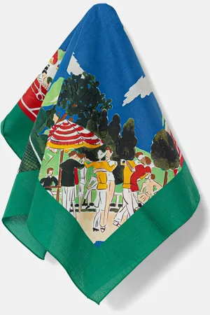 Drôle de Monsieur Apaszka bawełniana Le Foulard Country Club męska kolor wzorzysta G-BA013-CO128-BE