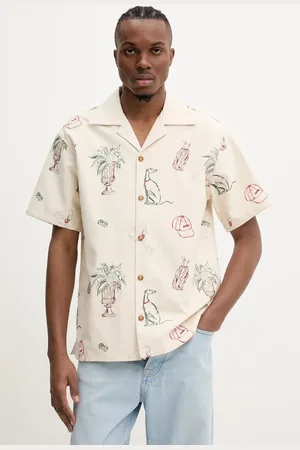 Drôle de Monsieur Koszula bawełniana La Chemise Brodee Country Club męska kolor regular G-SH214-CO198-EC