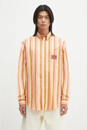 Drôle de Monsieur Koszula bawełniana La Chemise Rayee męska kolor regular z kołnierzykiem button-down G-SH208-CO117-CR