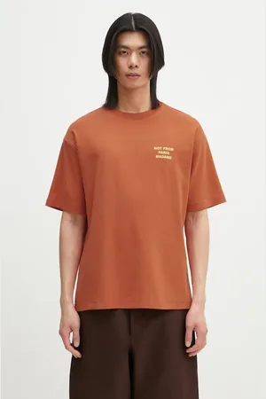 Drôle de Monsieur T-shirt bawełniany Le T-Shirt Slogan męski kolor z nadrukiem G-TS203-CO002-RT