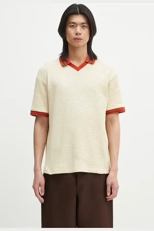 Drôle de Monsieur Polo bawełniane Le Polo Ajoure męski kolor gładki G-PL143-CO193-LBG
