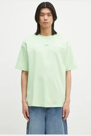 Drôle de Monsieur T-shirt bawełniany Le T-Shirt Slogan Classique męski kolor z nadrukiem G-TS202-CO002-LGN