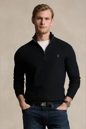 Ralph Lauren Sweter bawełniany kolor lekki z półgolfem 710932304
