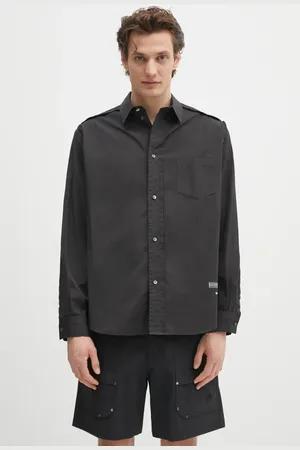 UNDERCOVER Koszula bawełniana Shirt/blouse męska kolor relaxed z kołnierzykiem klasycznym UP1E4410