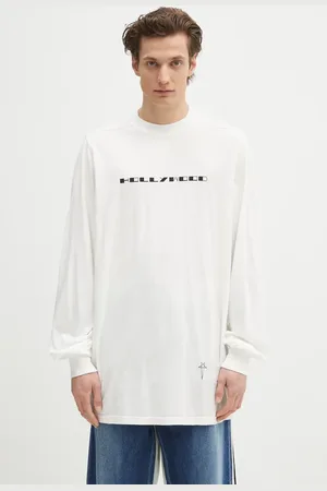 Rick Owens Longsleeve bawełniany Jumbo Ls T kolor z nadrukiem DU01E3261.RNEP5