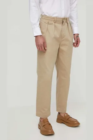 Ralph Lauren Spodnie bawełniane kolor w fasonie chinos 710850209