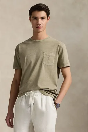 Ralph Lauren T-shirt bawełniany Tee męski kolor gładki 710969628