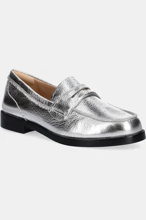 Clarks Mokasyny skórzane Straven Edge damskie kolor na płaskim obcasie 26181275