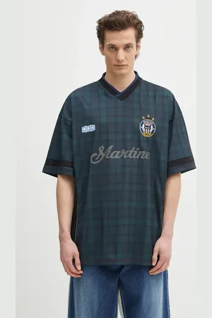 MARTINE ROSE T-shirt Football kolor z nadrukiem 179JT11024