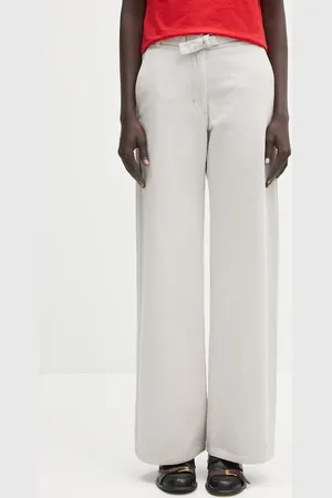 OUR LEGACY Spodnie bawełniane Harbour damskie kolor szerokie high waist W2254HDBD