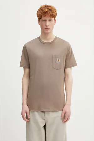 Carhartt T-shirt bawełniany S/S Pocket T-Shirt męski kolor gładki I030434.1YJXX