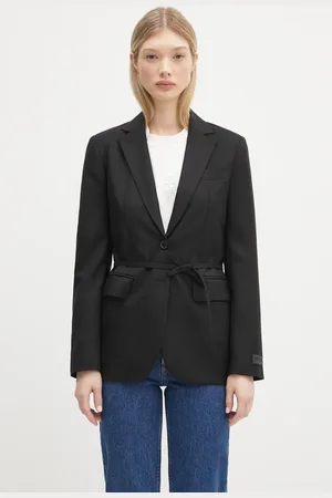 Kenzo Marynarka wełniana kolor jednorzędowa FF52VE2619RA.99